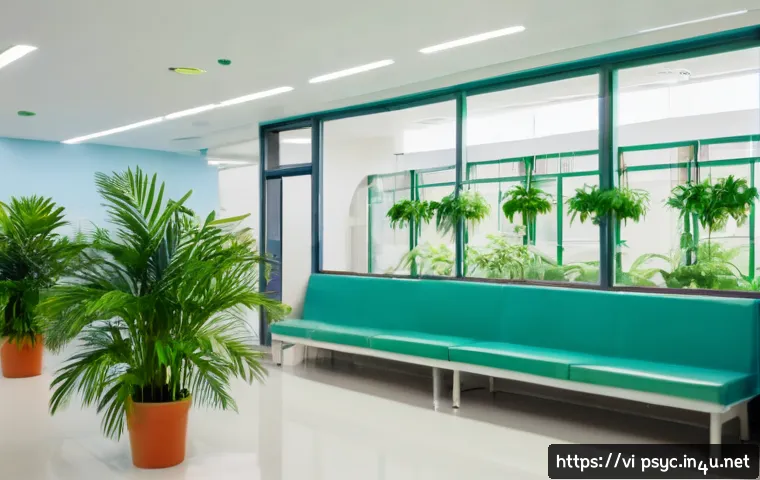 정신과 병원 선택 팁 - A modern psychiatric hospital in Vietnam featuring a spacious, bright waiting area with natural ligh...